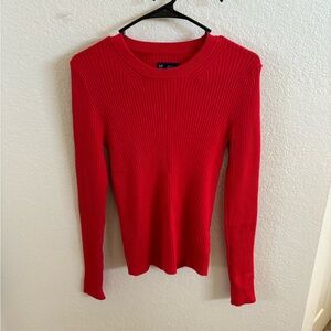 Gap Red Ribbed Sweater